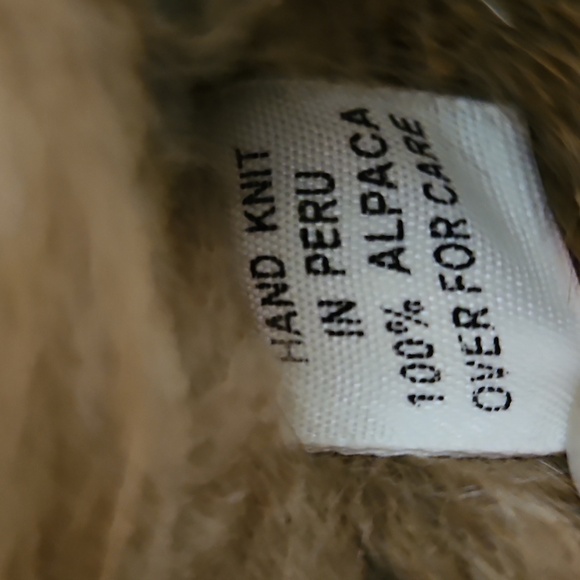 Alpaca Teddy Brown Bear Alpaca Fur Super Soft Plush 14" Size - Picture 4 of 6